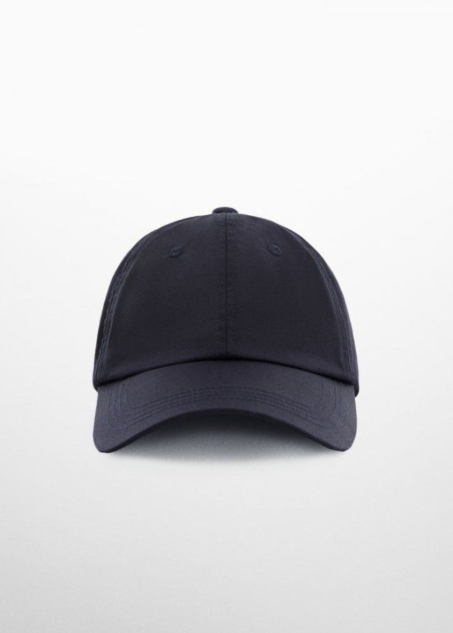 Mango Gorra algodón visera - Azul marino oscuro