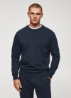 Mango Sudadera ligera algodón - Azul marino
