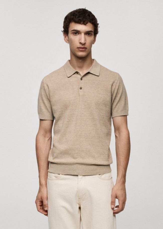 Mango Polo punto manga corta - Arena