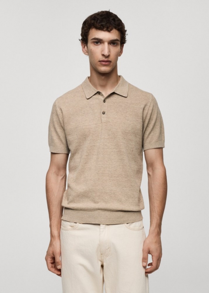 Mango Polo punto manga corta - Arena
