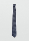 Mango Corbata 100% seda de mora estampado rombos - Azul marino oscuro