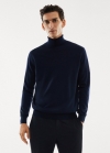 Mango Jersey 100% lana merino cuello alto - Azul marino
