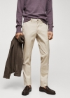 Mango Pantalón chino slim fit sarga - Beige