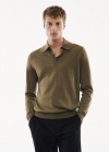 Mango Polo 100% lana merino manga larga - Verde