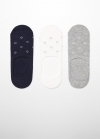 Mango Pack 3 calcetines estampado lunares - Azul marino oscuro