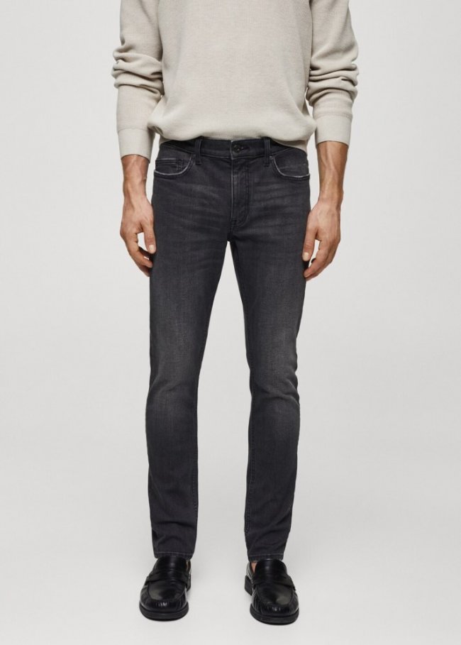 Mango Jeans skinny fit - Gris oscuro