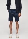 Mango Bermudas slim fit chino algodón - Azul marino oscuro