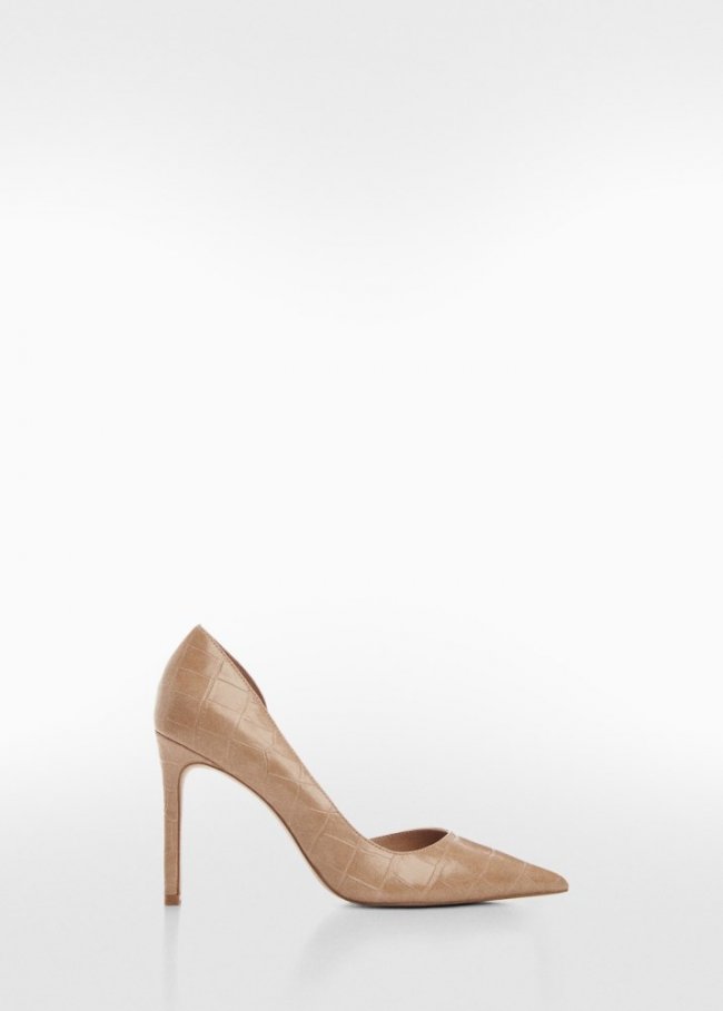 Mango Zapato tacón asimétrico - Nude