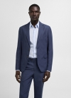 Mango Americana traje slim fit tejido comfort stretch - Azul