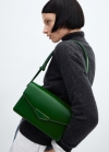 Mango Bolso hombro solapa - Verde