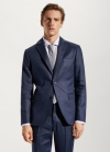 Mango Americana traje 100% lino - Azul marino