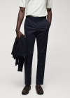 Mango Chino slim fit algodón pinzas - Azul noche