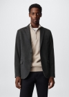 Mango Americana algodón estructura - Gris