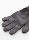 Mango Guantes táctiles punto - Gris