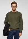 Mango Jersey algodón estructura - Khaki