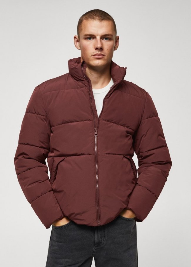 Mango Anorak acolchado Water Repellent - Granate