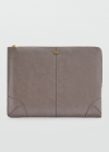 Mango Funda portátil detalle costuras - Gris