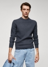 Mango Jersey punto canalé - Gris oscuro