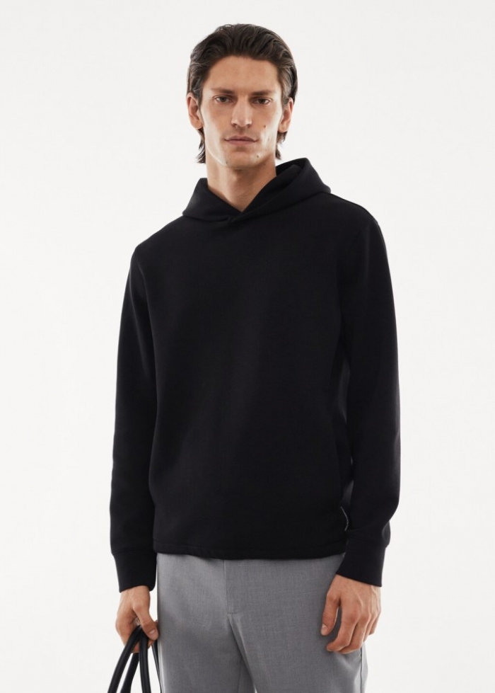 Mango Sudadera capucha transpirable - Negro