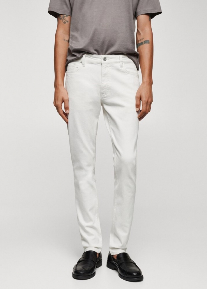Mango Jeans Billy skinny - Blanco roto
