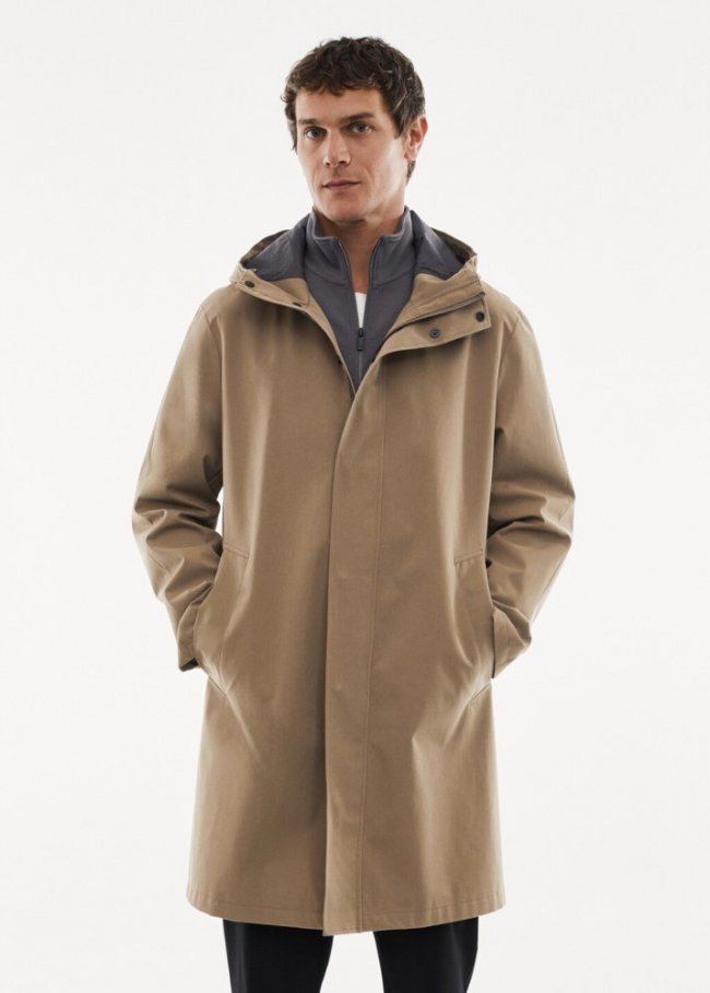 Mango Parka capucha water proof - Beige