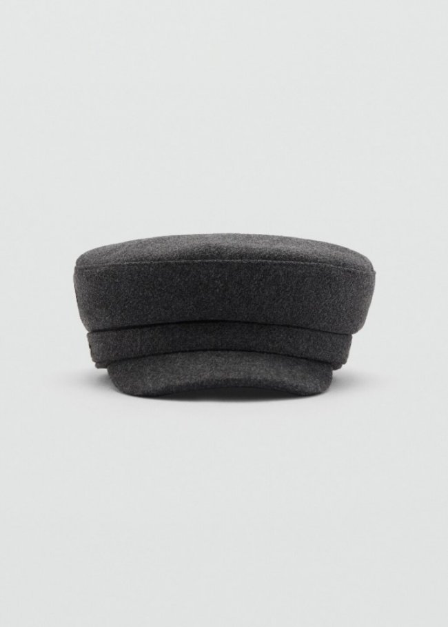 Mango Gorra baker cuadros - Gris
