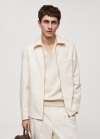Mango Sobrecamisa algodón bolsillo - Blanco