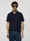 Mango Polo 100% algodón pique - Azul marino oscuro