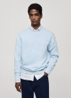 Mango Sudadera regular fit 100% algodón - Azul celeste