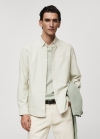 Mango Camisa regular fit Oxford algodón - Verde
