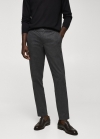 Mango Pantalón slim fit algodón raya diplomática - Gris oscuro vigoré