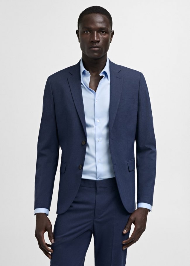 Mango Americana traje París super slim fit - Azul tinta
