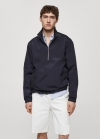 Mango Chaqueta cremallera water repellent - Azul marino oscuro