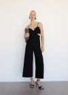 Mango Sandalia tiras tacón - Negro