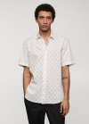 Mango Camisa 100% algodón estampada - Negro