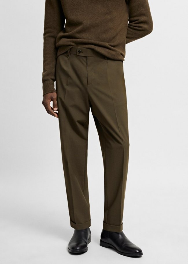 Mango Pantalón traje slim fit - Khaki