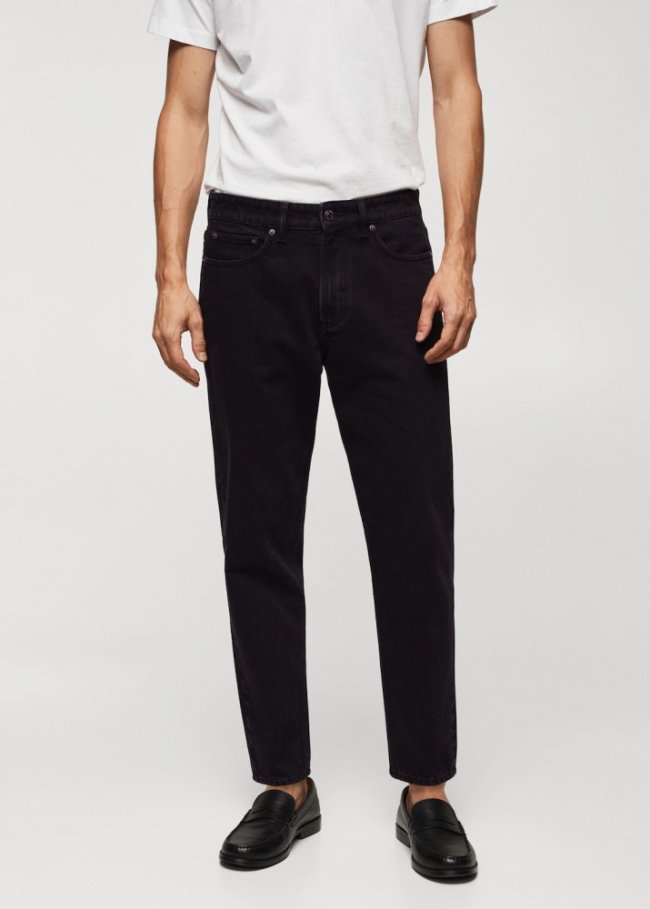 Mango Jeans tappered-fit - Denim negro