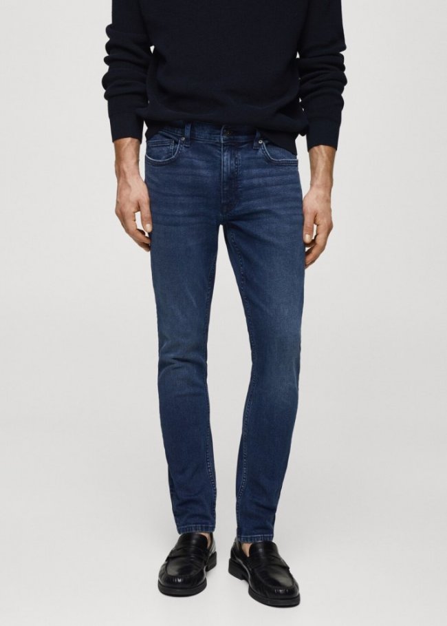 Mango Jeans skinny fit - Azul oscuro intenso