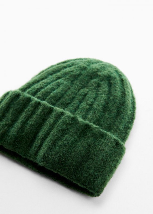 Mango Gorro canalé - Verde
