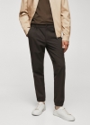 Mango Pantalón jogger slim fit cordón - Marrón