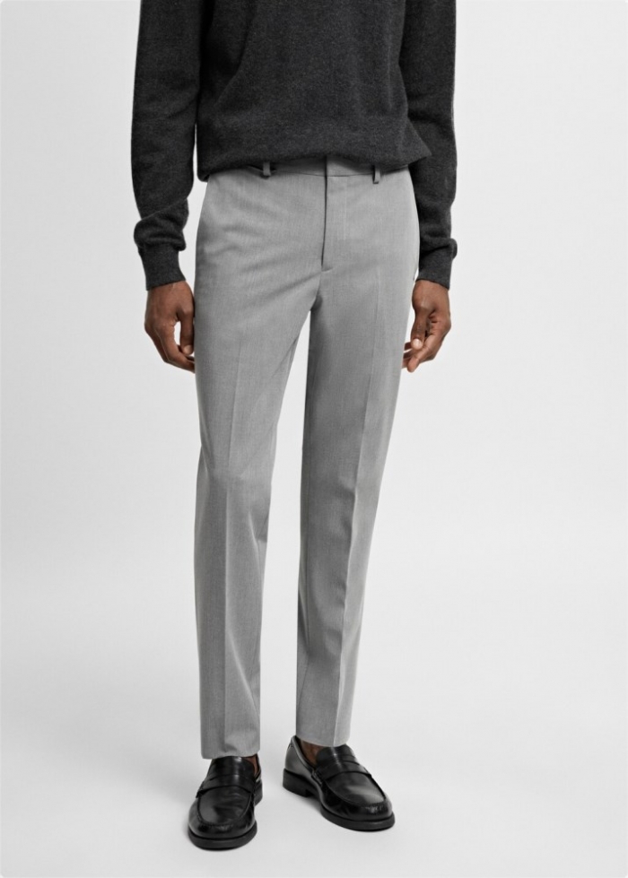 Mango Pantalón traje París super slim fit - Gris