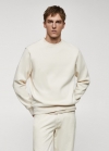 Mango Sudadera ligera algodón - Crudo
