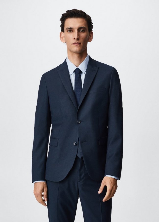 Mango Americana traje super slim fit - Azul marino oscuro