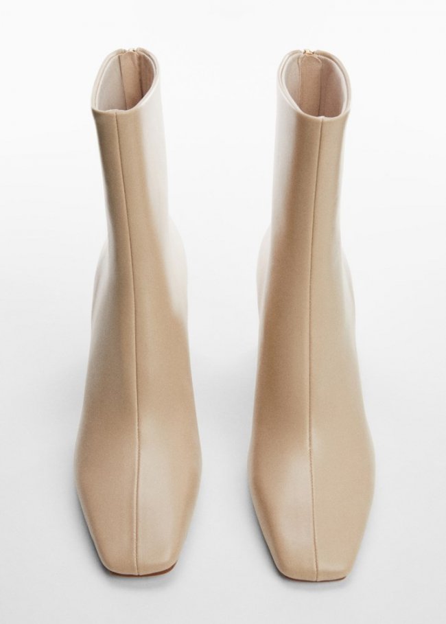 Mango Botín cierre cremallera - Beige