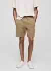 Mango Bermudas jogger algodón - Arena