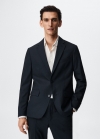 Mango Americana traje lana - Azul marino