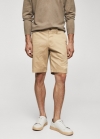Mango Bermudas slim fit chino algodón - Beige