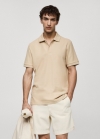 Mango Polo 100% algodón pique - Beige