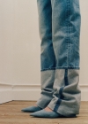 Mango Zapato denim tacón - Azul medio