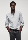 Mango Camisa 100% algodón rayas kodak - Khaki